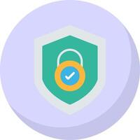 Security Check Flat Bubble Icon vector