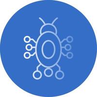 Digital Bug Flat Bubble Icon vector