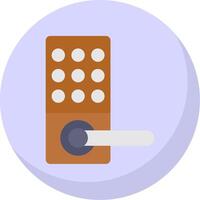 Lock Digital Flat Bubble Icon vector