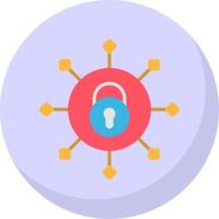 Security Connect Flat Bubble Icon vector