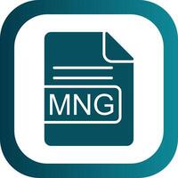 MNG File Format Glyph Gradient Corner Icon vector