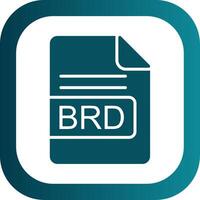BRD File Format Glyph Gradient Corner Icon vector