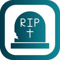 Tombstone Glyph Gradient Corner Icon vector