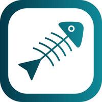 Rotten Fish Glyph Gradient Corner Icon vector