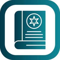 Magic Book Glyph Gradient Corner Icon vector