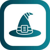 Witch Hat Glyph Gradient Corner Icon vector