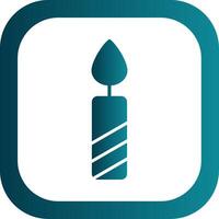 Candle Glyph Gradient Corner Icon vector