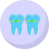 Braces Flat Bubble Icon vector