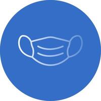 Face Mask Flat Bubble Icon vector