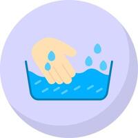 lavandería plano burbuja icono vector