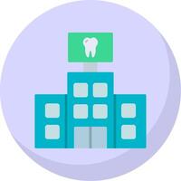 Dental Care Flat Bubble Icon vector