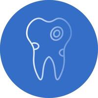 Caries Flat Bubble Icon vector