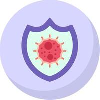 Bacteria Flat Bubble Icon vector