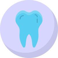 Tooth Flat Bubble Icon vector