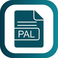 PAL File Format Glyph Gradient Corner Icon vector