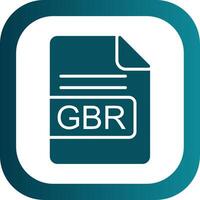 GBR File Format Glyph Gradient Corner Icon vector