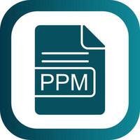 PPM File Format Glyph Gradient Corner Icon vector