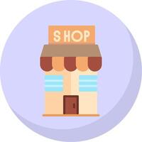 Shop Flat Bubble Icon vector