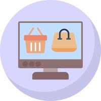 OnFlat Bubble Shopping Flat Bubble Icon vector