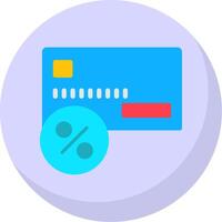 Discount Card Flat Bubble Icon vector