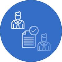 Conclusion Of Contract Flat Bubble Icon vector