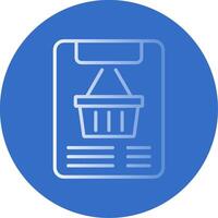 Purchase Order Flat Bubble Icon vector