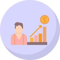 Commerce Career Flat Bubble Icon vector