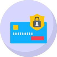 Secure Payment Flat Bubble Icon vector