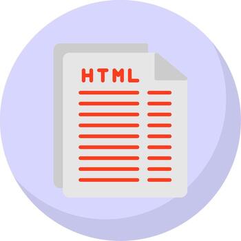 Html File Flat Bubble Icon vector