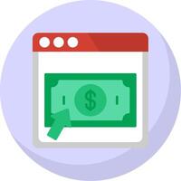 Pay Per click Flat Bubble Icon vector