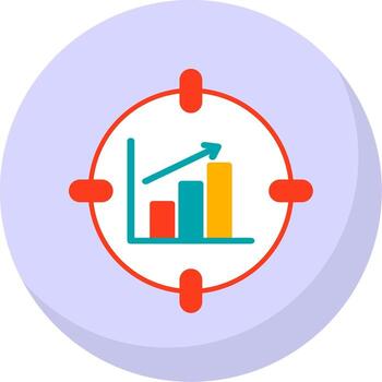 datos analítica plano burbuja icono vector