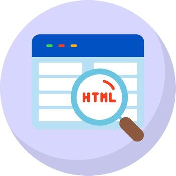 Code Review Flat Bubble Icon vector