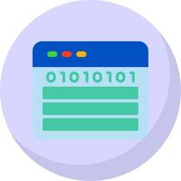 Web Programming Flat Bubble Icon vector