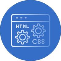 Web Development Flat Bubble Icon vector