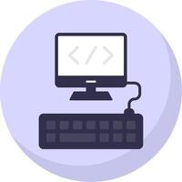 Web Programming Flat Bubble Icon vector