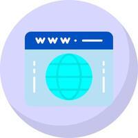 Domain Flat Bubble Icon vector