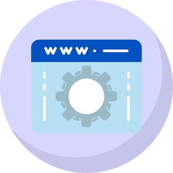 web mejoramiento plano burbuja icono vector