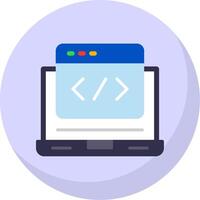 Web Development Flat Bubble Icon vector