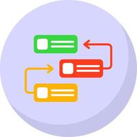 Backlog Flat Bubble Icon vector