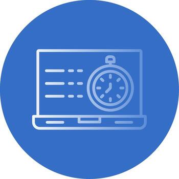 Timer Flat Bubble Icon vector