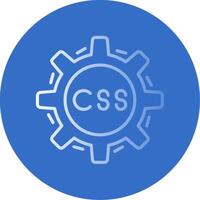 Css Coding Flat Bubble Icon vector