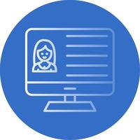 User Profiles Flat Bubble Icon vector