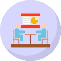 Meeting Flat Bubble Icon vector