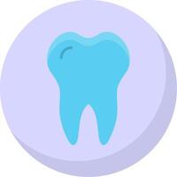 Tooth Flat Bubble Icon vector