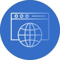 Web Browser Flat Bubble Icon vector