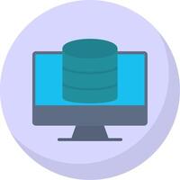 OnFlat Bubble Database Flat Bubble Icon vector