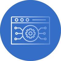 Website Algorithm Flat Bubble Icon vector