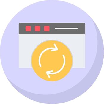 Page Loading Flat Bubble Icon vector