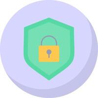 Database Protection Flat Bubble Icon vector