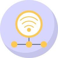 Internet Connection Flat Bubble Icon vector